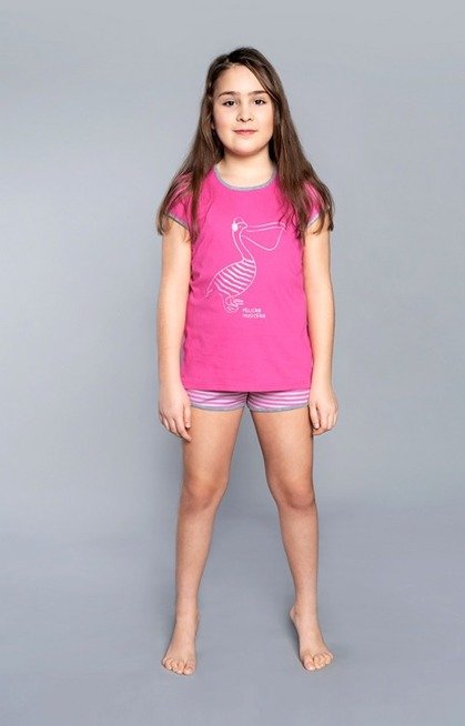 Піжама дитяча Italian Fashion TERRA (дівчинка) короткий рукав/шорти, рожевий