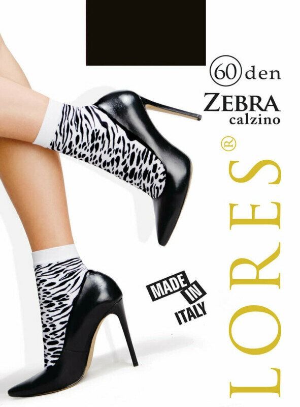 Шкарпетки в принт зебри Lores 60 den Zebra 18268 фото Колготочка
