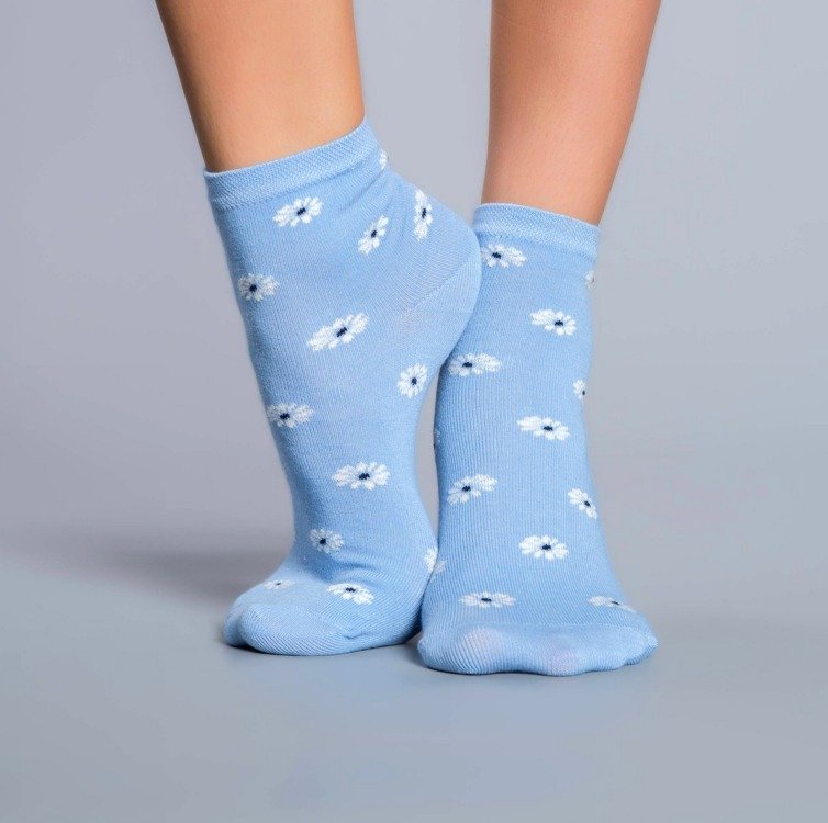 Шкарпетки жіночі Italian Fashion S59 STOKROTKI високі стопки, 35-37, блакитний