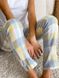 Пижамные брюки женские COSY клетка желто/серый 10004360 фото 5 Kolgotochka