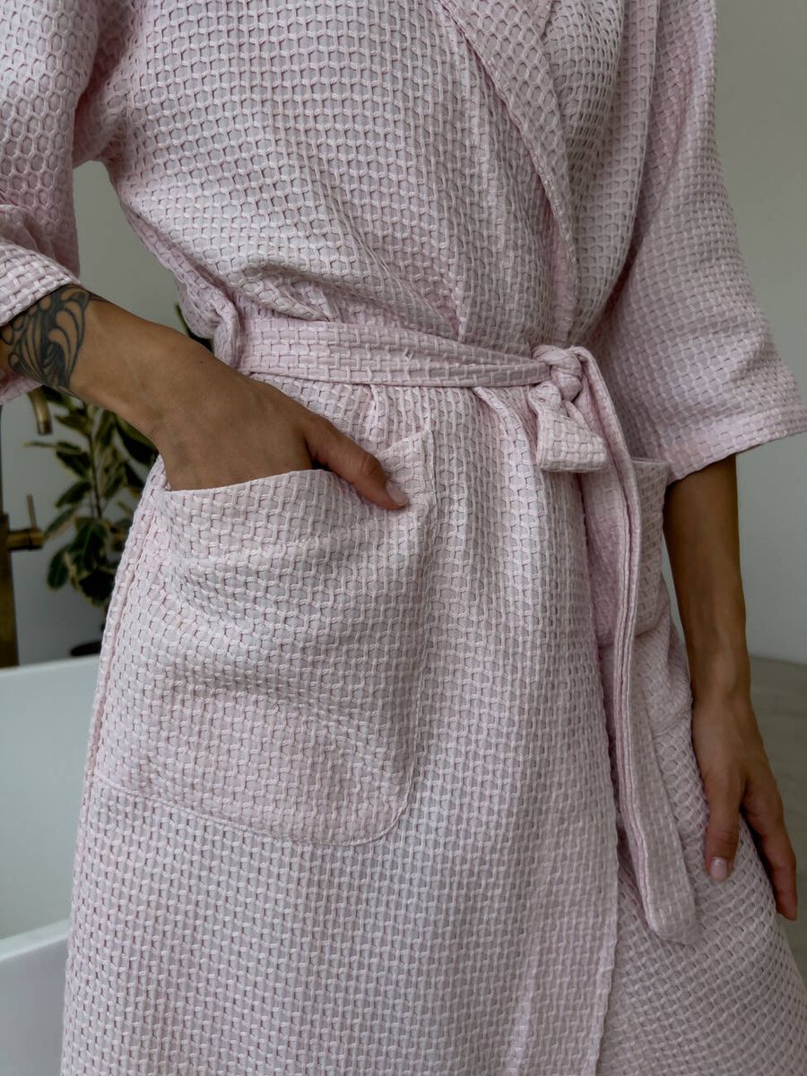 Женский халат шаль COSY Цепочка нежно-розовая 11256699 фото Колготочка