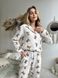 Женская муслинова пижама COSY мишки Teddy брюки+рубашка 11833456 фото 2 Kolgotochka