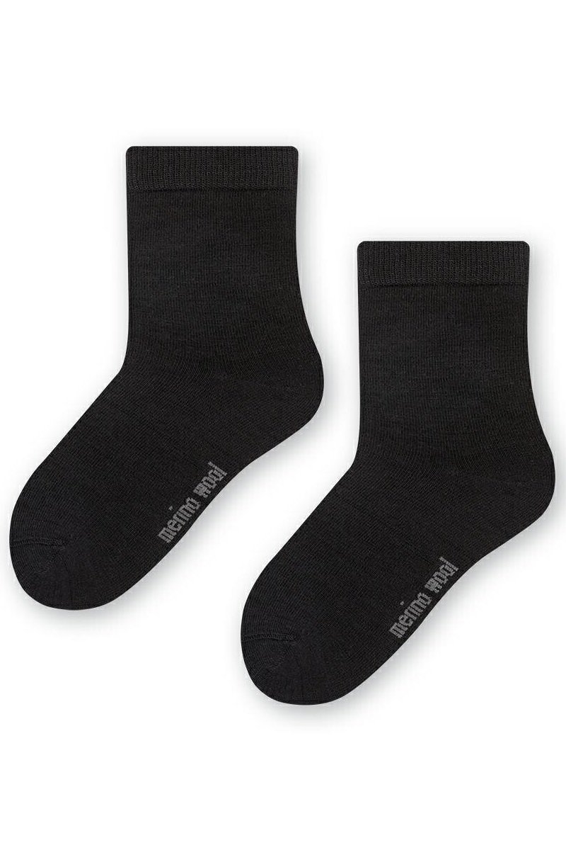Шкарпетки з вовни мериноса Steven 130/003, 32-34, чорний
