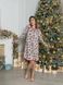 Домашнее женское платье рубашка COSY с начесом Рождество серая 11653046 фото 1 Kolgotochka
