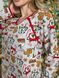 Домашнее женское платье рубашка COSY с начесом Рождество серая 11653046 фото 3 Kolgotochka