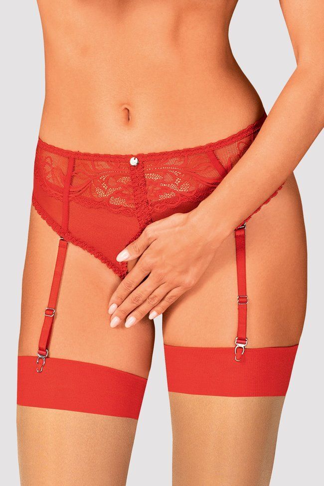 Трусики з підв`язками для панчіх Obsessive Dagmarie garter panties 17561 фото Колготочка