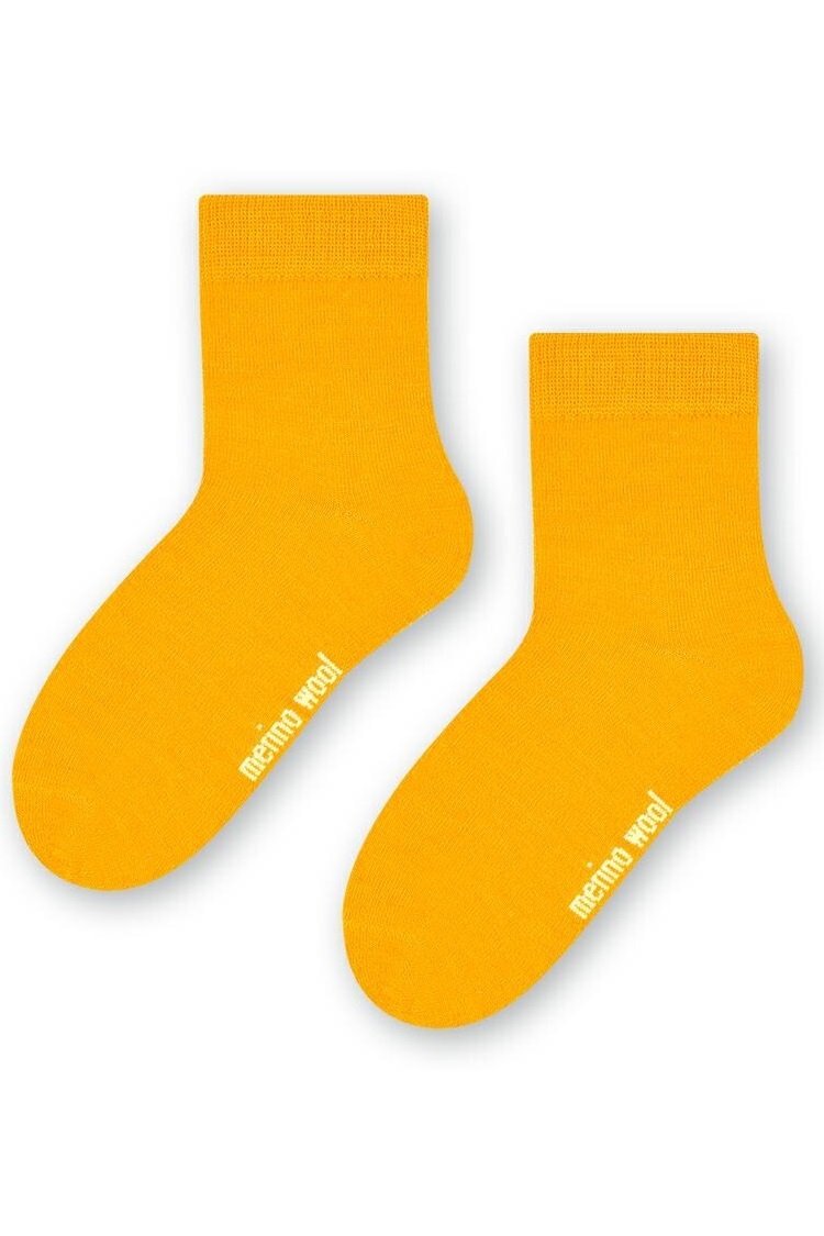 Шкарпетки з вовни мериноса Steven 130/008, 29-31, жовтий