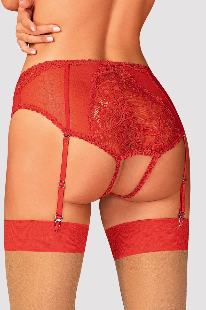 Трусики з підв`язками для панчіх Obsessive Dagmarie garter panties 17561 фото Колготочка