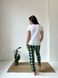Домашня жіноча піжама 3-ка COSY у клітинку зелено/чорна (сорочка+штани+футболка) 11382214 фото 6 Kolgotochka