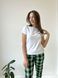 Домашня жіноча піжама 3-ка COSY у клітинку зелено/чорна (сорочка+штани+футболка) 11382214 фото 5 Kolgotochka