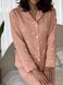 Мужская женская пижама Сердца COSY брюки+рубашка розовая пудра M100P 10741809 фото 5 Kolgotochka