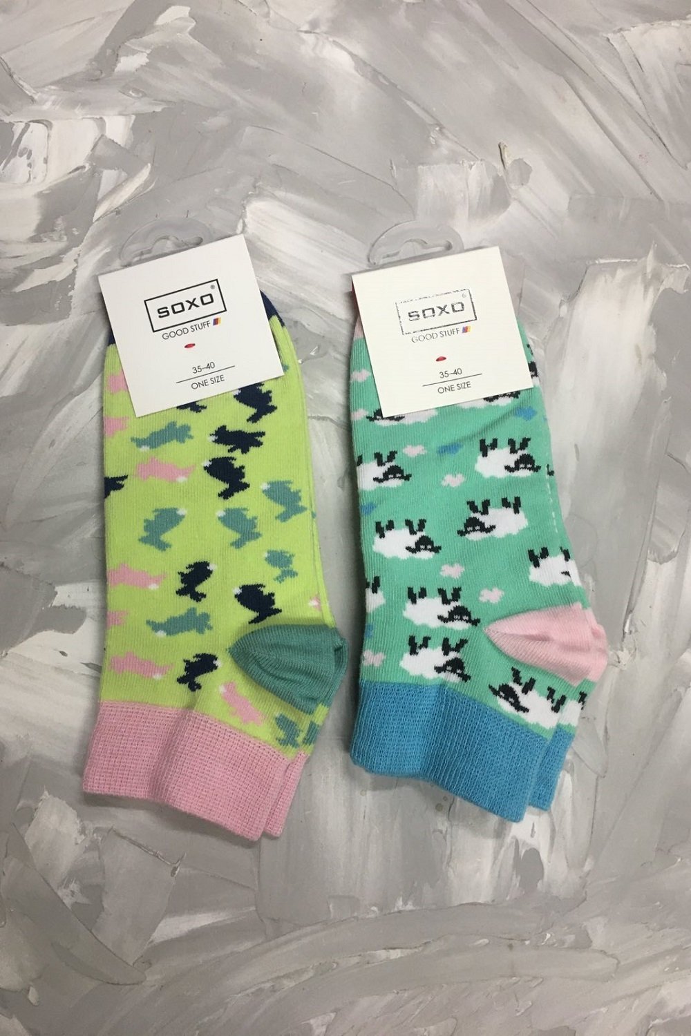 Шкарпетки жіночі середні SOXO GOOD STUFF, універсальний, мультиколор