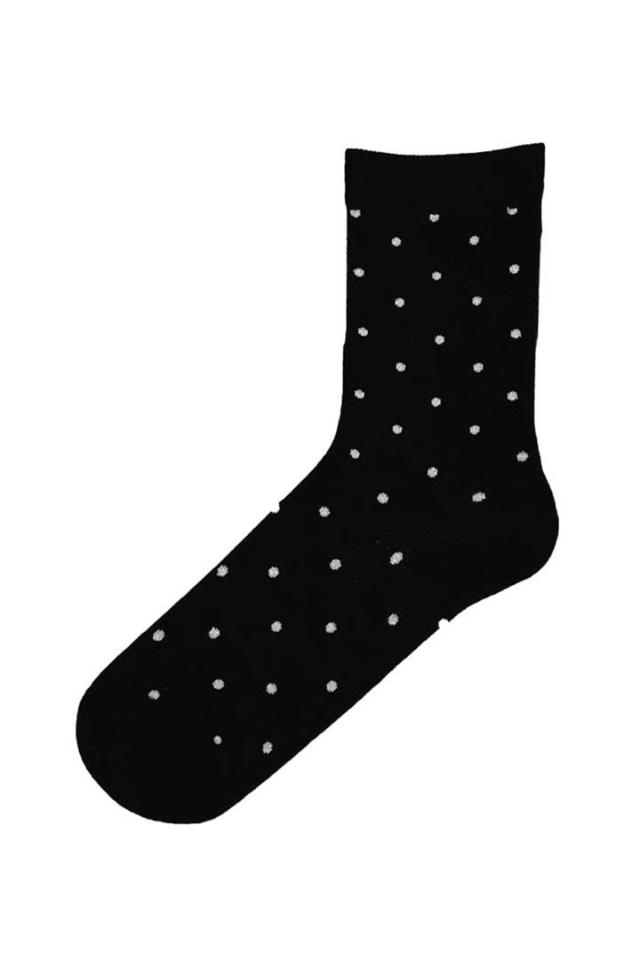 Шкарпетки в горошок з люрексовою ниткою Marilyn SL Silver Dots, універсальний, black