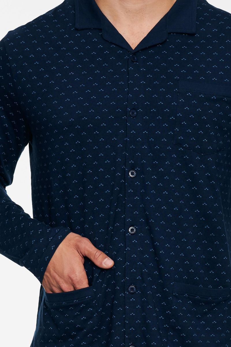 Пижама мужская Henderson Premium 40044 Ted, M, темно-синій